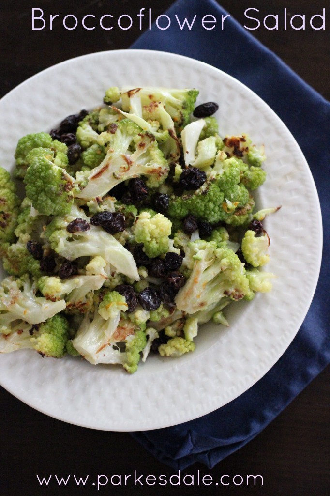 healthy broccoflower salad